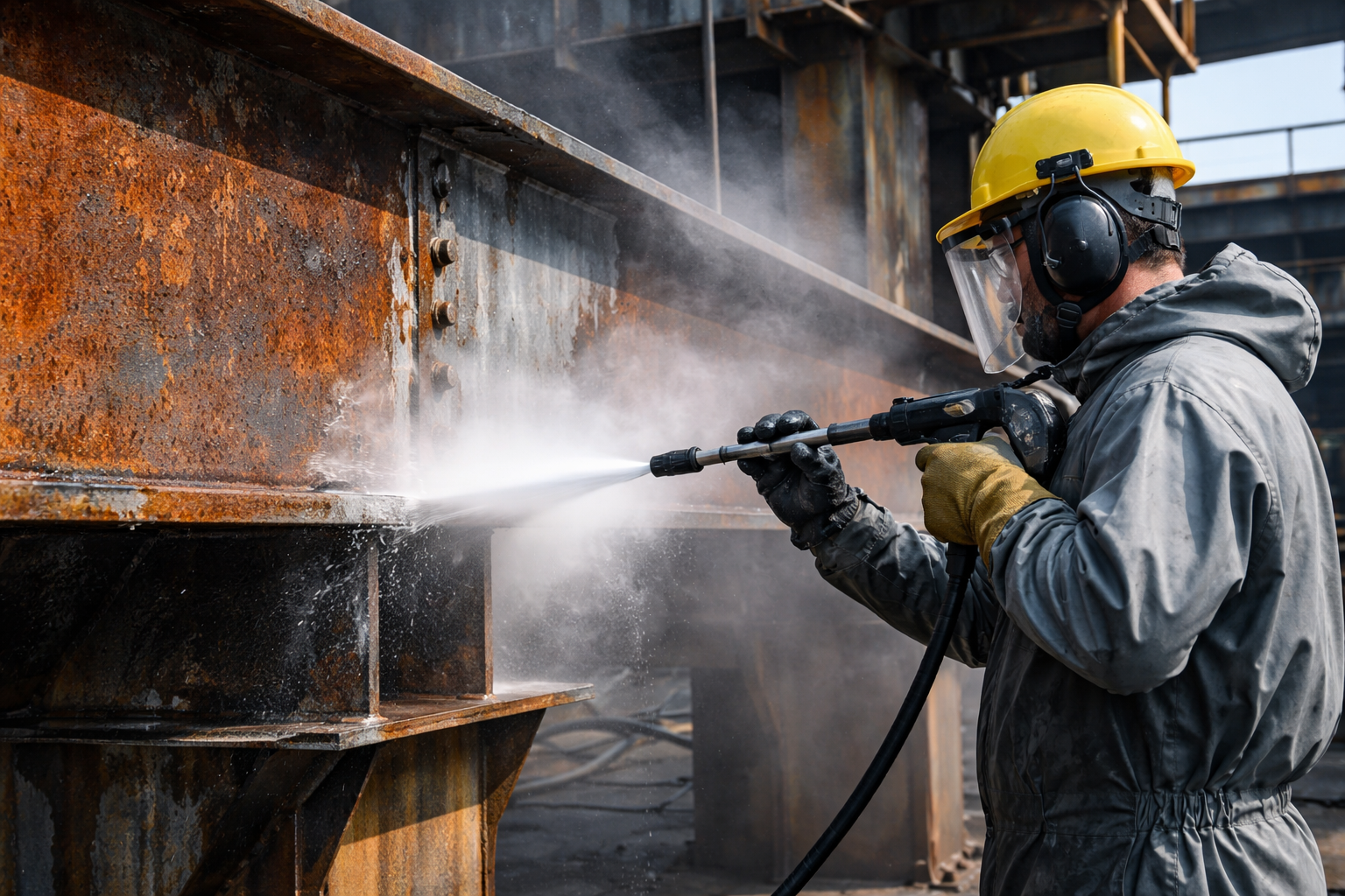 Гідроструменеве очищення металоконструкцій: ефективний спосіб підготовки поверхні